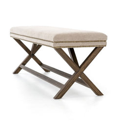 Elyse Bench-59"-Heather Twill Stone