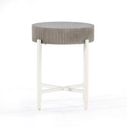 Jolene Outdoor End Table-Grey Terrazzo