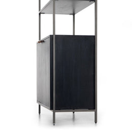 Trey Modular Wide Bookcase-Black Wash