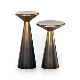 Cameron Accent Tables, Set Of 2-Brass