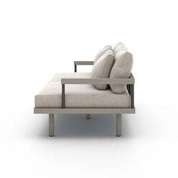 Nelson Outdoor Sofa-95"-Grey/Stone Grey