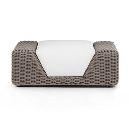 Como Outdoor Ottoman-Natural Woven