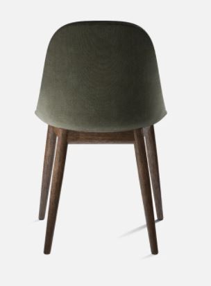 Harbour Dining Side Chair, Dark Oak Legs, Leather Dakar 0842 Seat