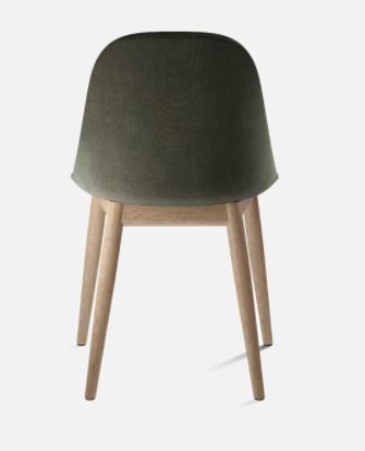 Harbour Dining Side Chair, Natural Oak Legs, Leather Dakar 0842 Seat