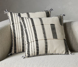 Irwin Stripe & Block Pillow-Stripe