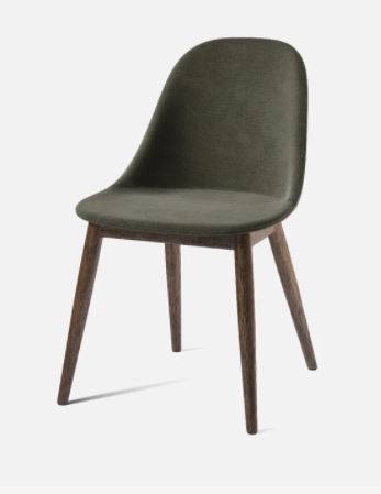 Harbour Dining Side Chair, Dark Oak Legs, Fiord 961 Seat