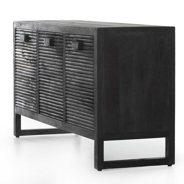 Lorne Media Console-Dark Reeded Totem