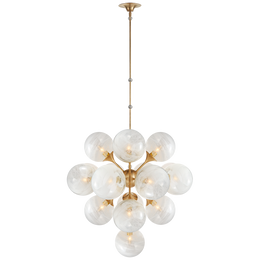 Cristol Large Tiered Chandelier - Hand Rubbed Antique Brass