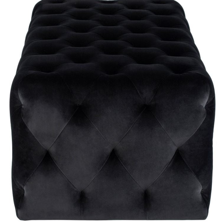 Tufty Ottoman - Black, 45.8in