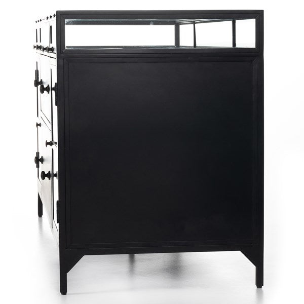 Shadow Box Modular Filing Credenza-Black
