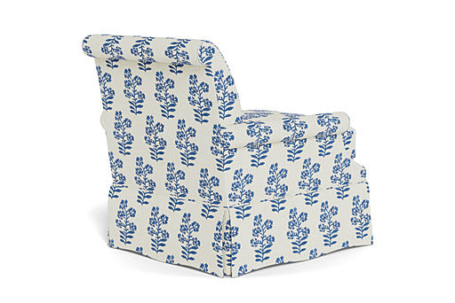Origo Chair - Wave Skirt - Floral Blockprint - Navy