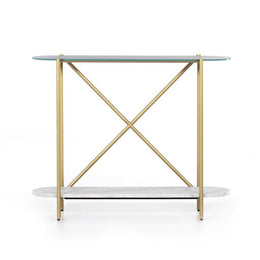 Gianna Console Table-Grey Marble