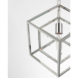 Cubist Medium Chandelier - Polished Nickel