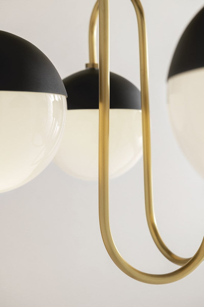 Renee Chandelier - Aged Brass/Dusk Black