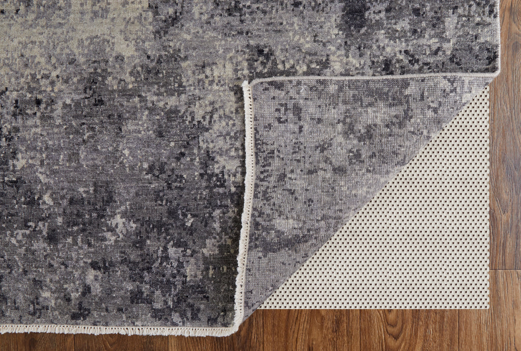 Marinn Modern Abstract Taupe Gray Ivory Area Rug (2' x 3')