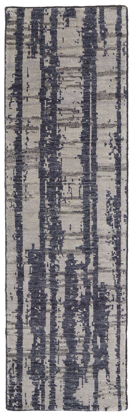 Altmar Modern Abstract Blue Gray Taupe Area Rug (11'6" x 15')