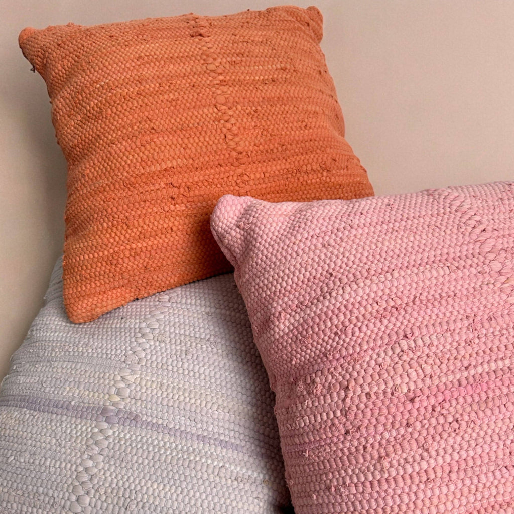 Chindi Pillow Cover Clay