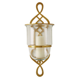 Grand Fret Hurricane, Candle Holder, Gold