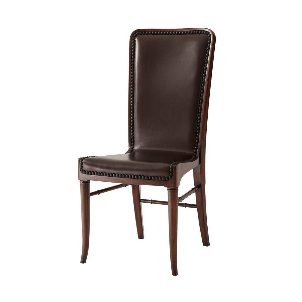 Leather Sling Dining Chair, Old English Leather - Set of 2