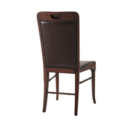 Leather Sling Dining Chair, Old English Leather - Set of 2