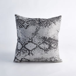 Shimmer Snake Skin Pillow, Silver