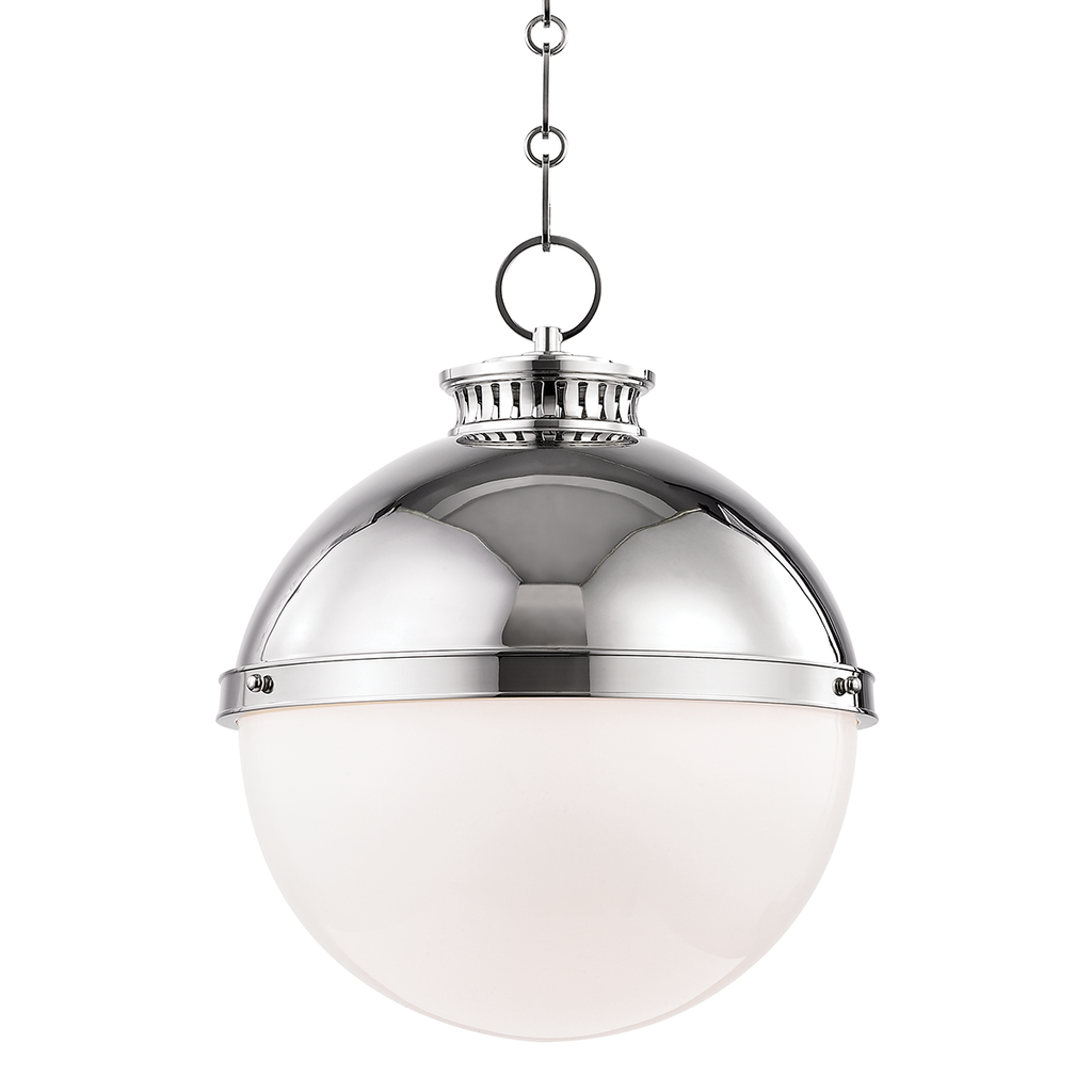 Latham Pendant 17" - Polished Nickel