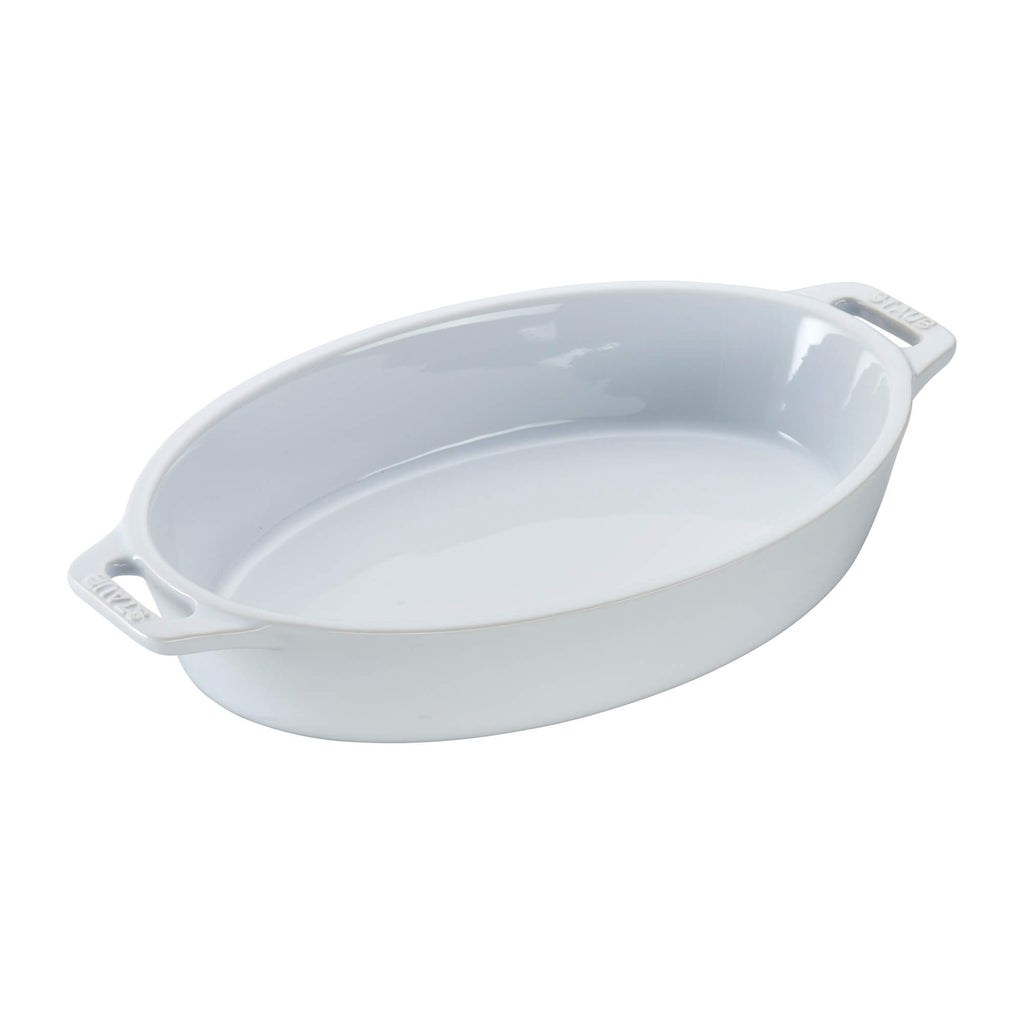 9" Oval Baking Dish - White