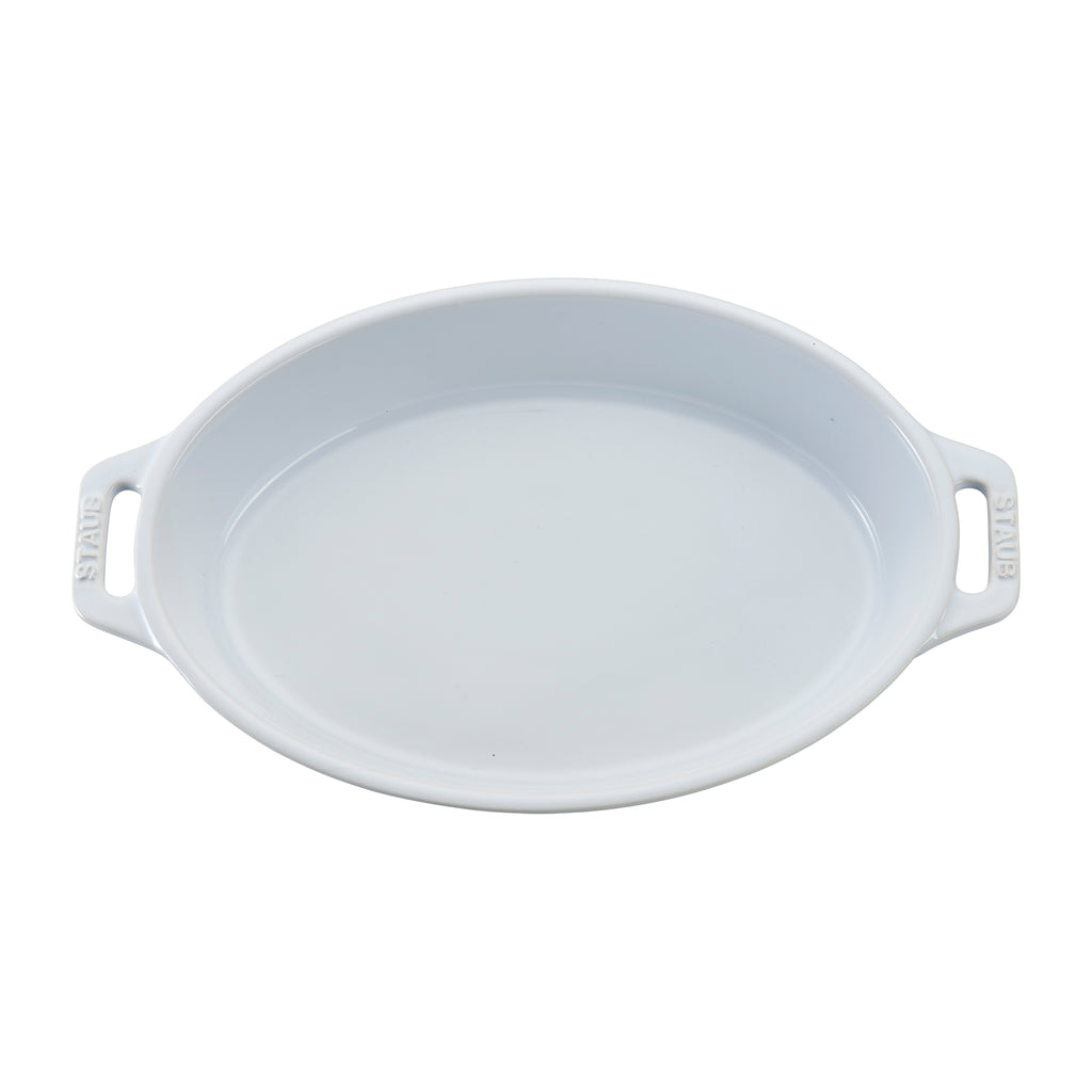 9" Oval Baking Dish - White