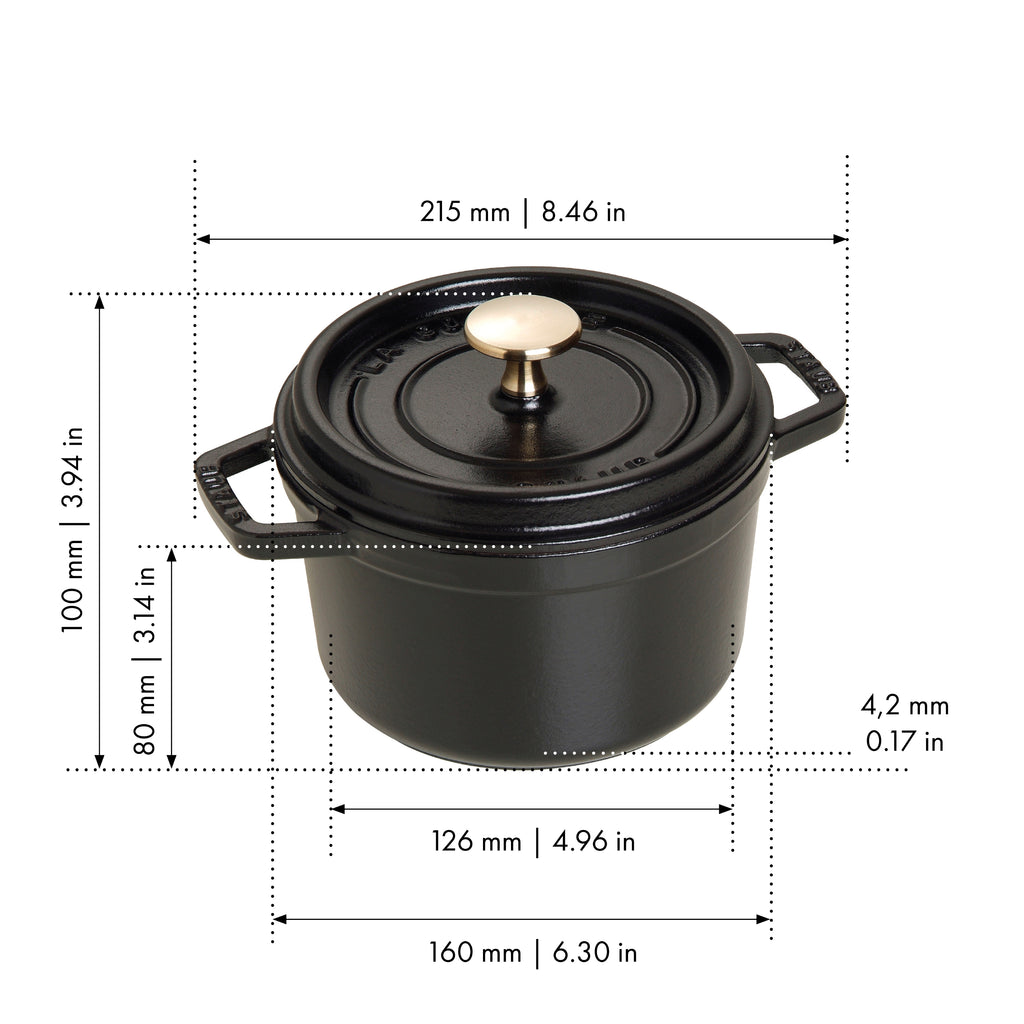 1.25 Quart, Round Dutch Oven