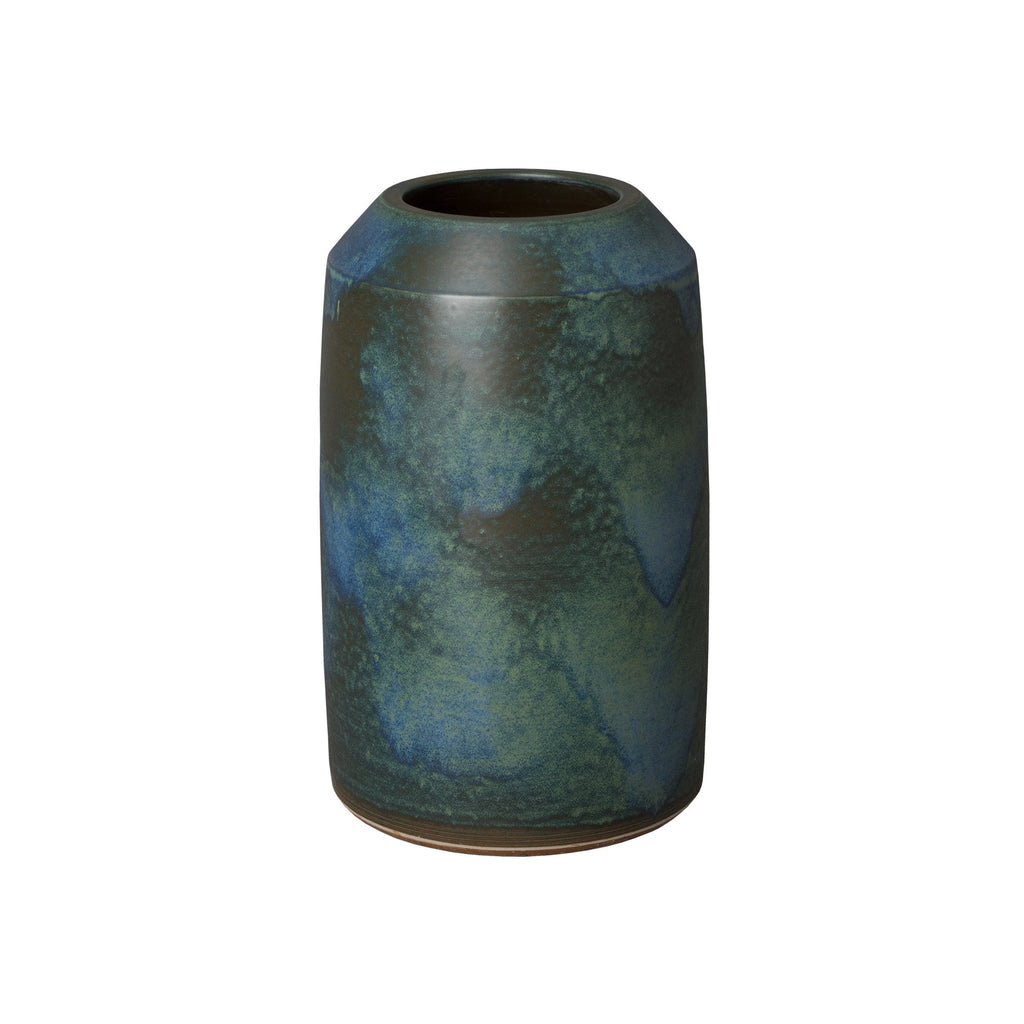 Med Cylinder Jar, Verdi Blue 13.5x24.5'H