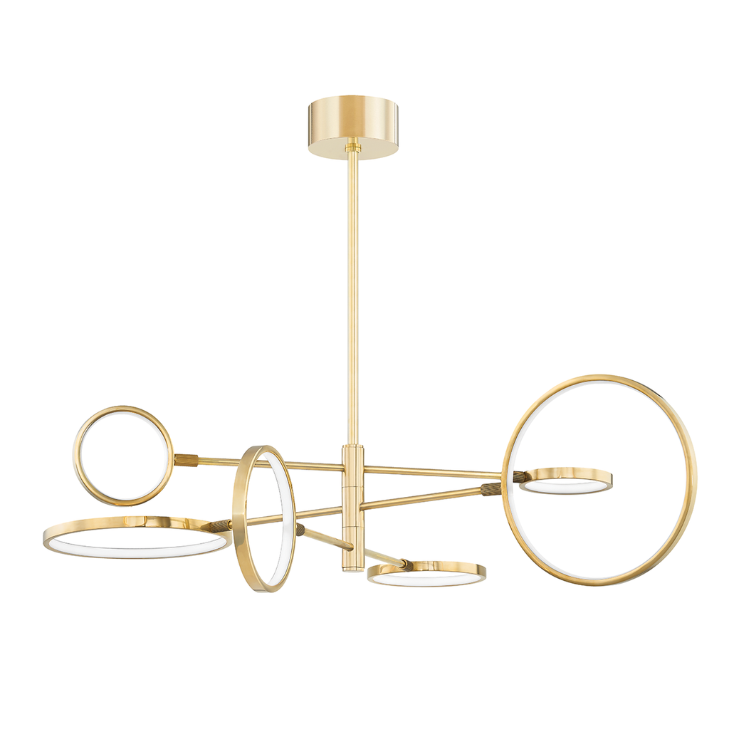 Saturn Chandelier - Aged Brass