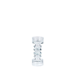 Glass Ribbed Candleholder/Vase : Glass Ribbed Candleholder/Vase (Small)