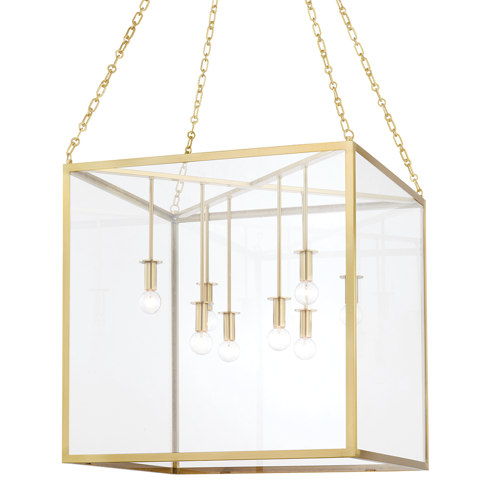 Catskill 8 Light Lantern - Aged Brass