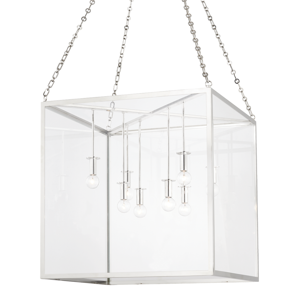 Catskill 8 Light Lantern - Polished Nickel