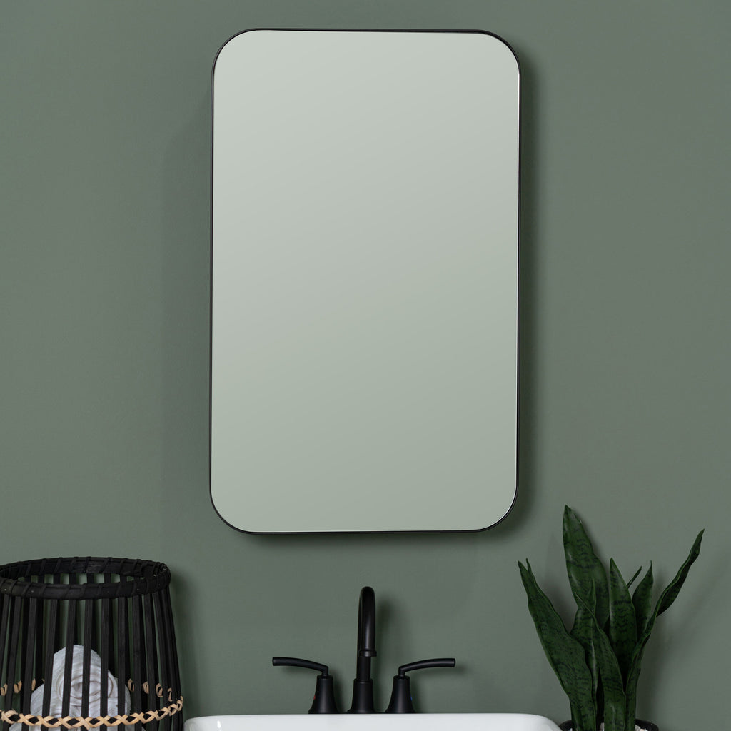 Hadley Black Medicine Cabinet Mirror, Surface or Recess Mount