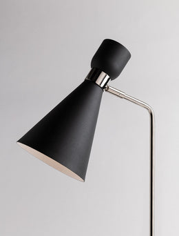 Willa Table Lamp - Polished Nickel/Dusk Black