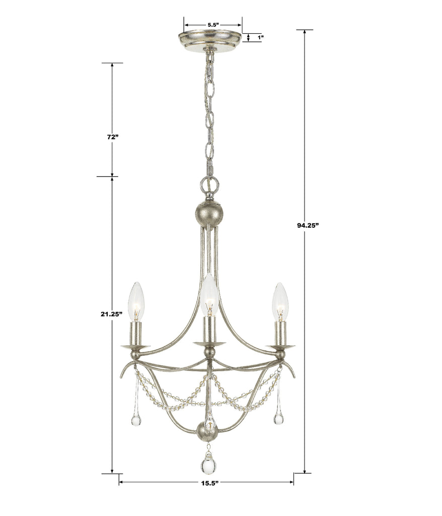 Metro 3 Light Mini Chandelier