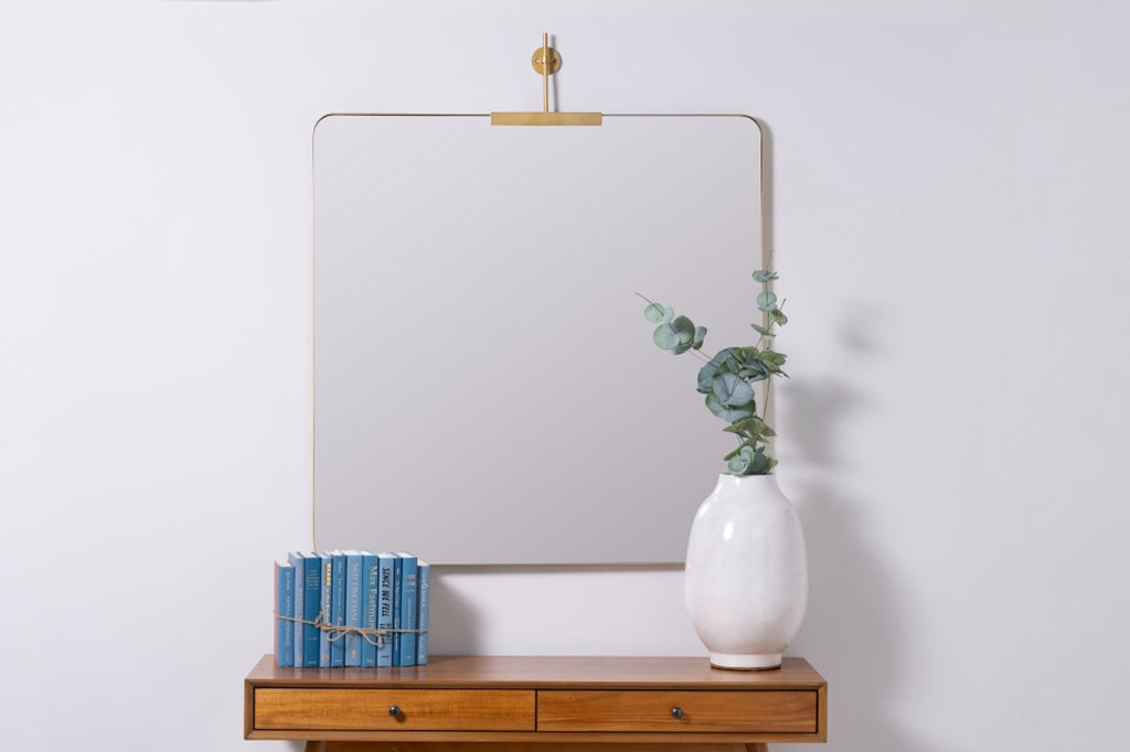 Frida Gold Square Wall Mirror