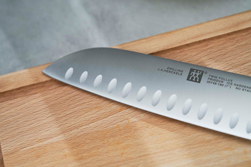 7" Hollow Edge Santoku Knife Twin Signature