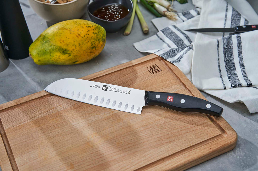 7" Hollow Edge Santoku Knife Twin Signature