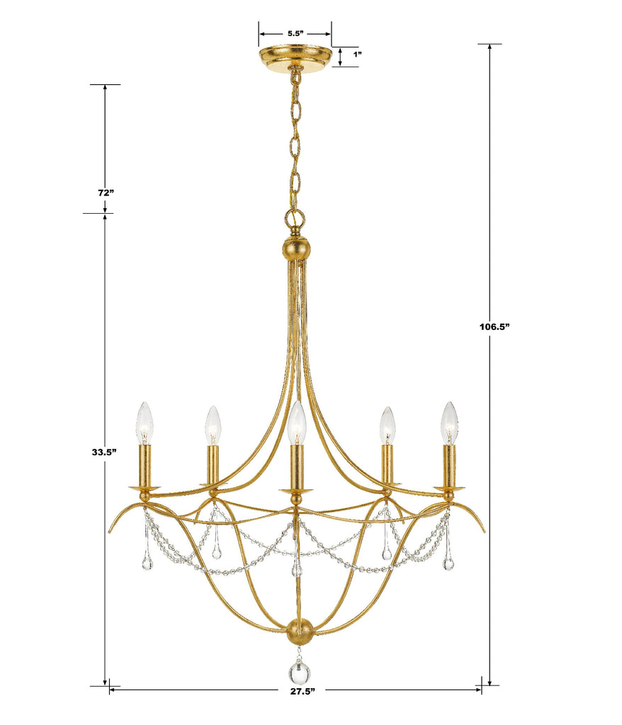 Metro 5 Light Chandelier