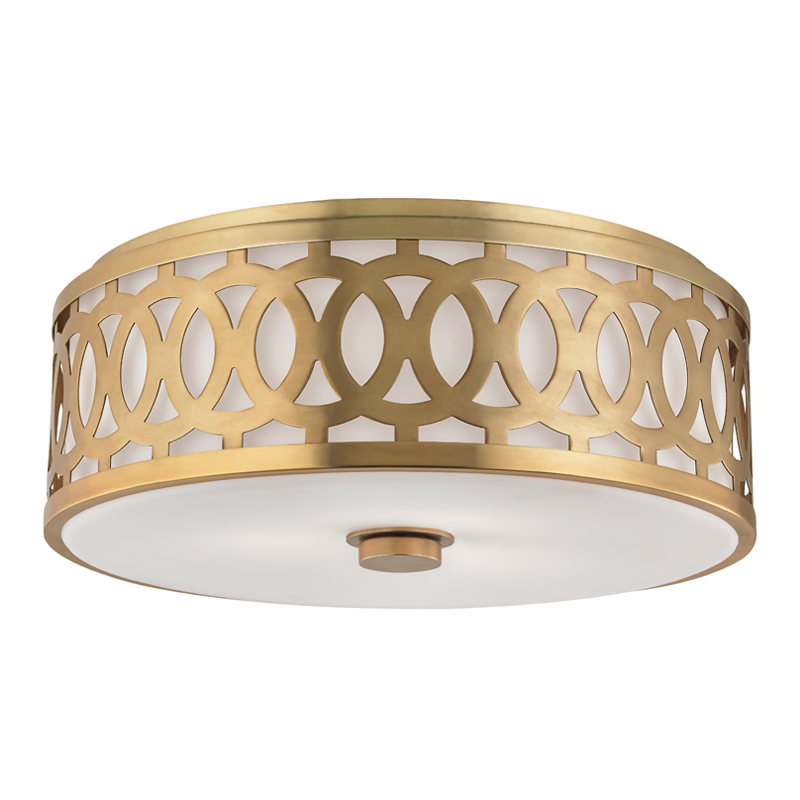 Genesee Flush Mount 17" - Aged Brass