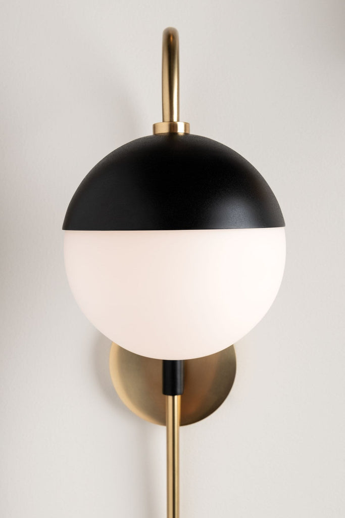 Renee Wall Sconce 22" - Aged Brass/Dusk Black