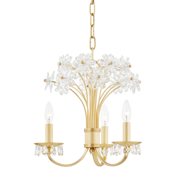 Beaumont Chandelier 14" - Aged Brass