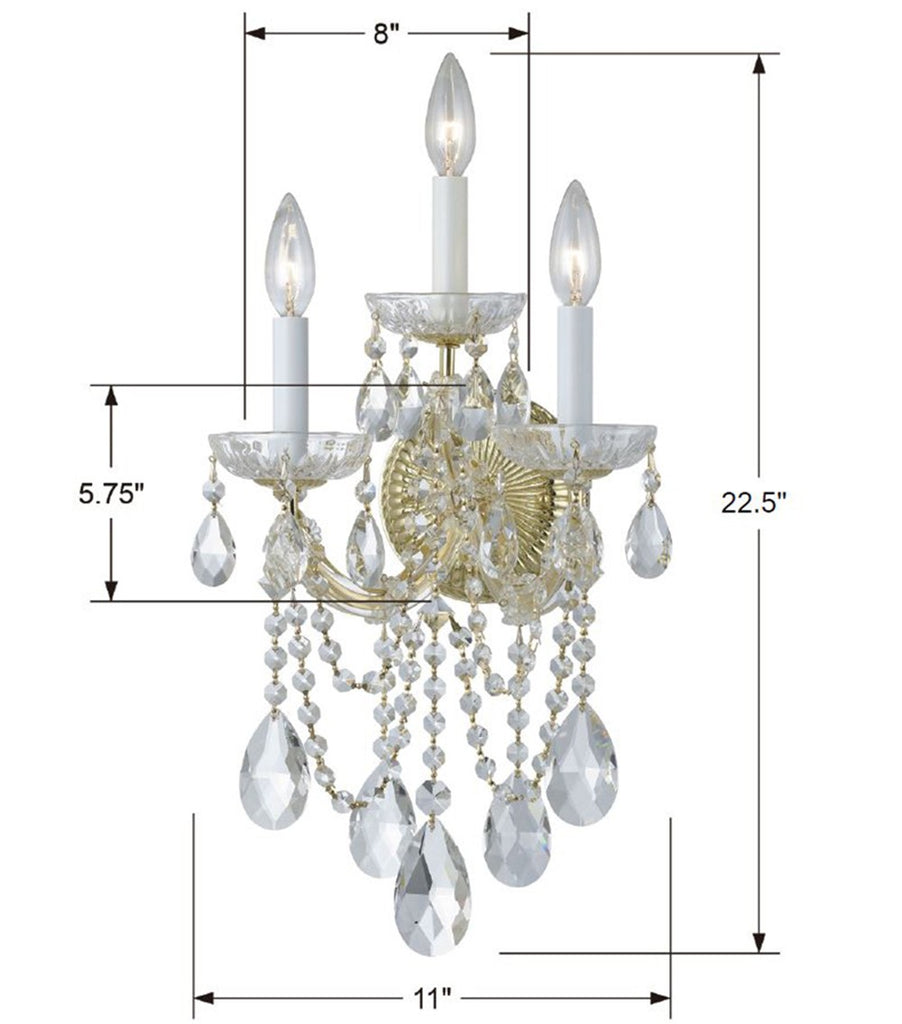 Maria Theresa 3 Light Sconce