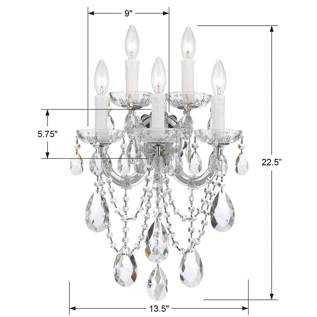 Maria Theresa 5 Light Sconce