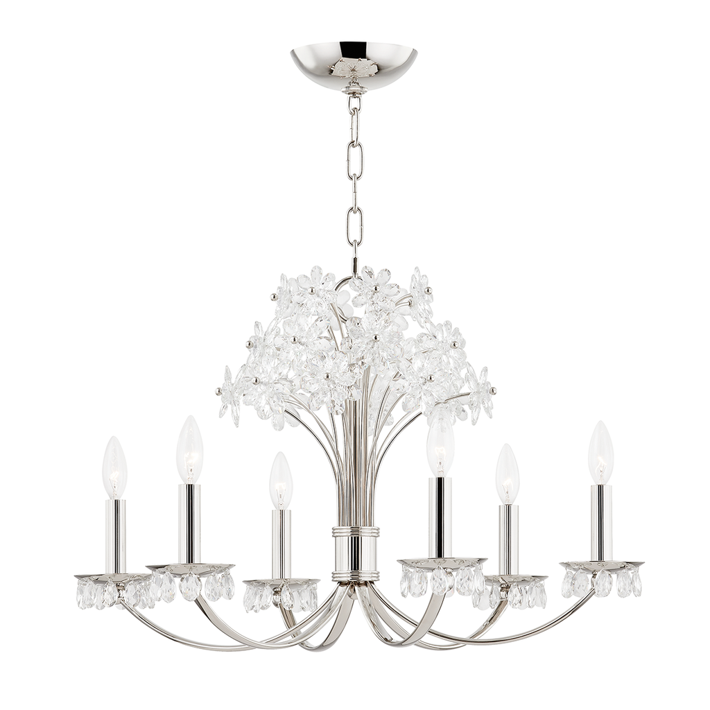 Beaumont Chandelier 17" - Polished Nickel