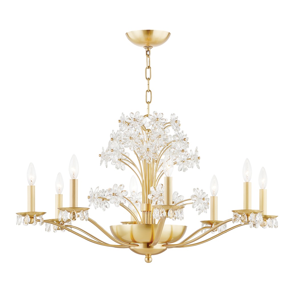 Beaumont Chandelier 19" - Aged Brass