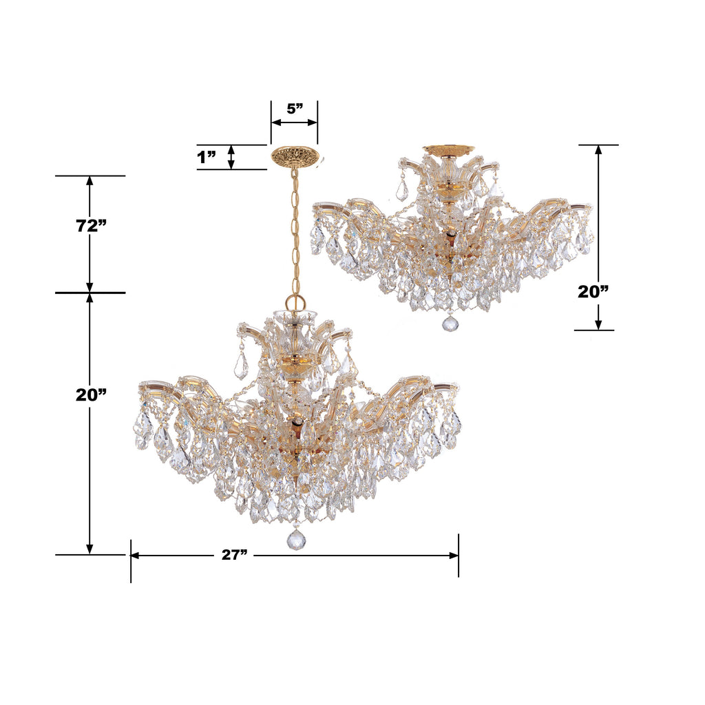 Maria Theresa 6 Light Semi Flush