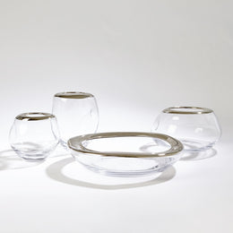 Organic Formed Vase : Organic Formed Vase (Medium / Platinum Rim)